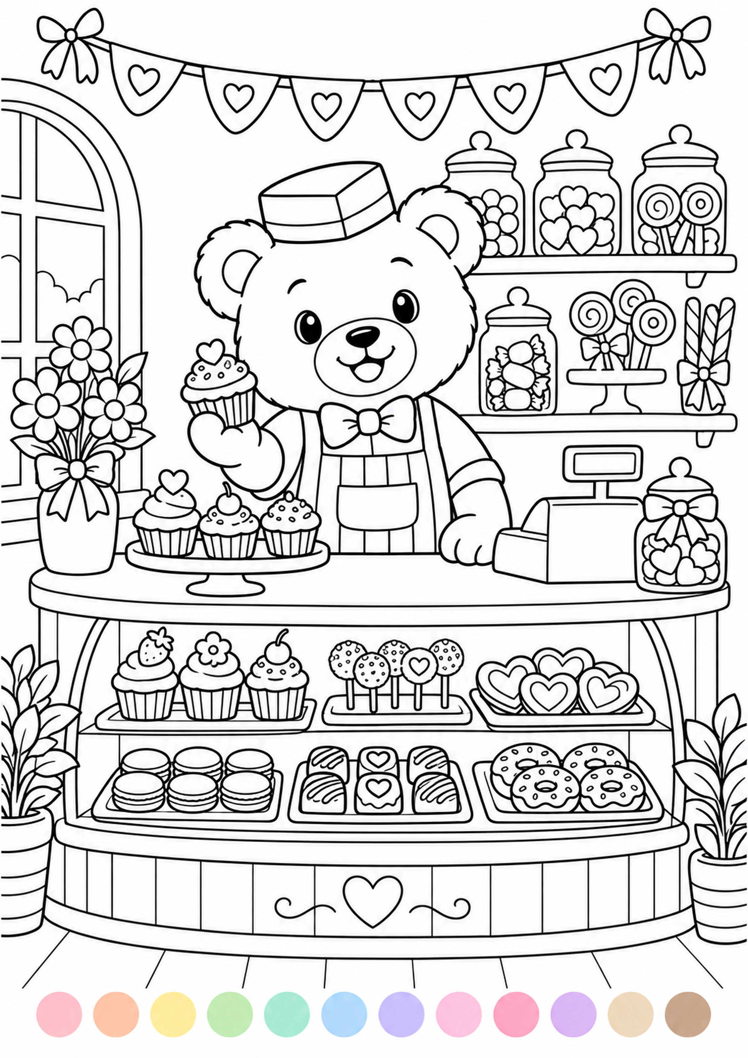 Ursinho balcao cupcakes